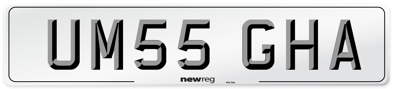 UM55 GHA Number Plate from New Reg
